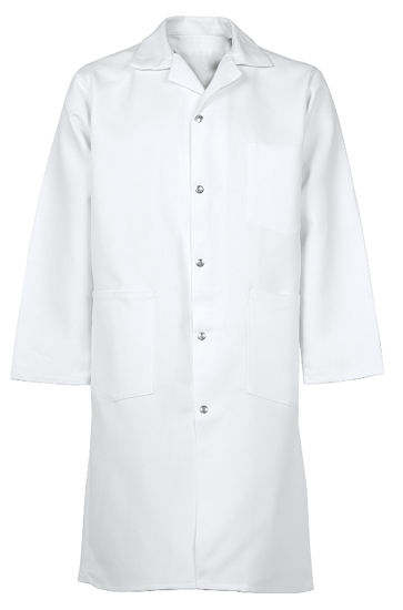 Picture of Spun Poly Snap-Front Butcher Coat (with pockets)