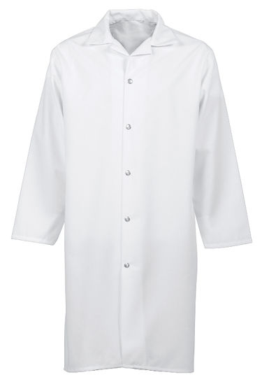 Picture of Spun Poly Snap-Front Butcher Coat (no pockets)