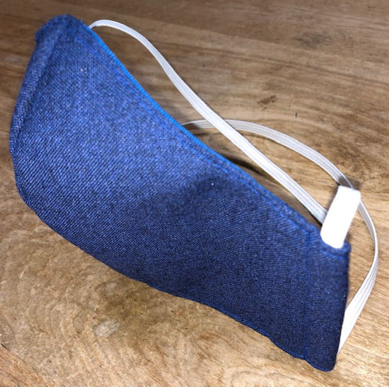 Picture of Face Mask (worn behind the head with a double elastic loop) for MEN OR WOMEN with Filter Pocket-Washable-Double Layer-Follows CDC Guidelines