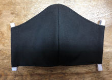 Picture of Face Mask (worn behind the ears) with Filter Pocket for Children-Black