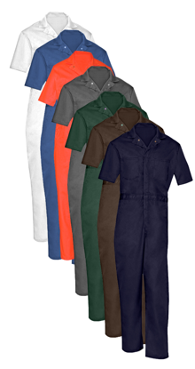 Picture of 65% Polyester/35% Cotton Action Back Zipper Closure Coverall (Heavy Weight)- Short Sleeve