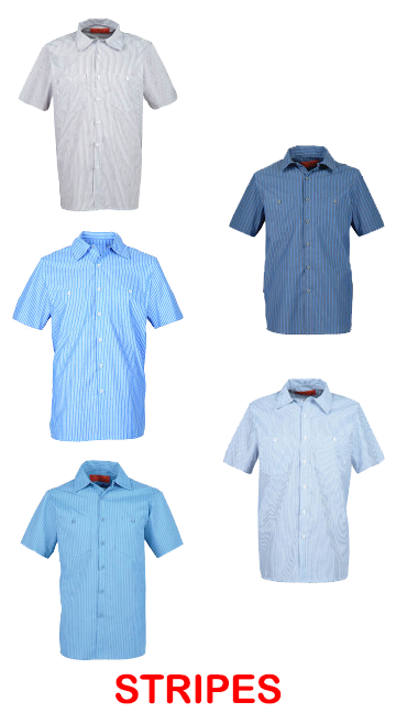 Door scheepsbouw duidelijkheid Universal Overall | Striped Short Sleeve Industrial Work Shirts for Men